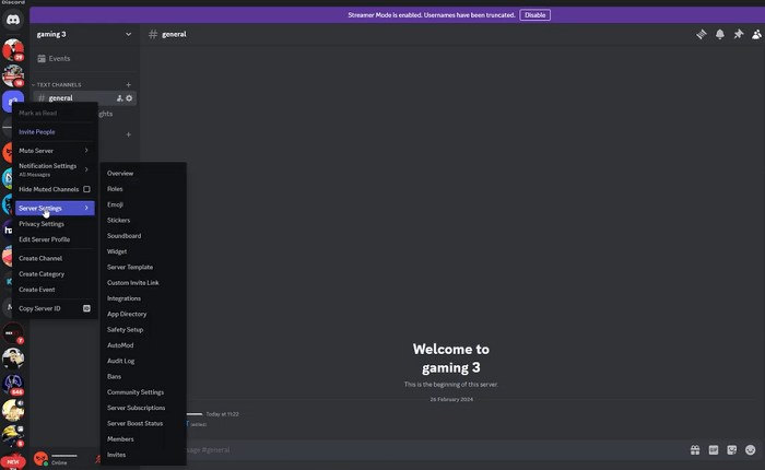 discord server settings