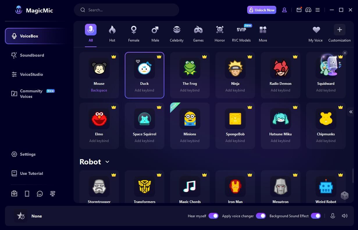 donald duck voice effect on magicmic voice changer