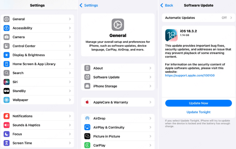 download and install iphone software update