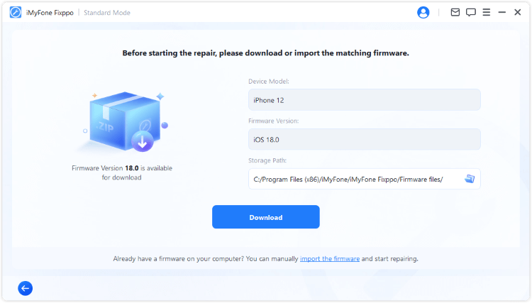 download ios firmware file to flash iphone