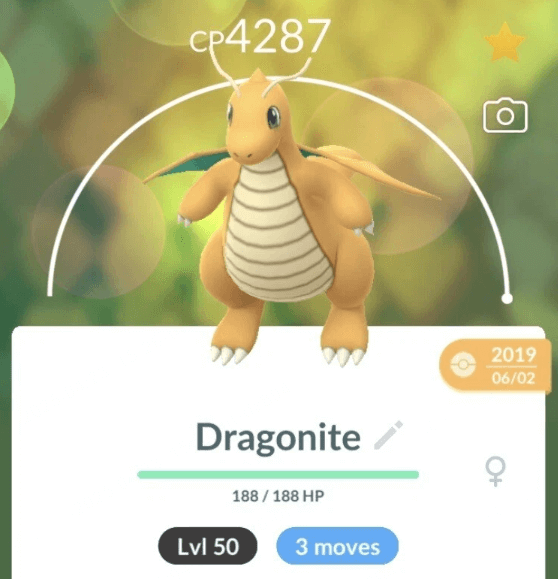 dragonite with highest cp 4287