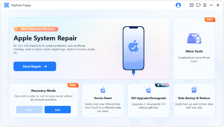 click to exit iphone restore screen