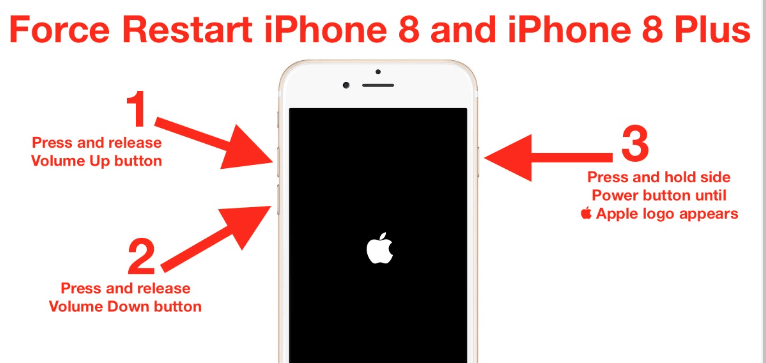 force restart iphone 8 later