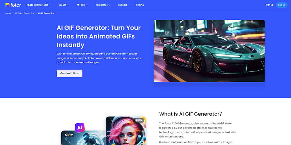 fotor ai gif generator