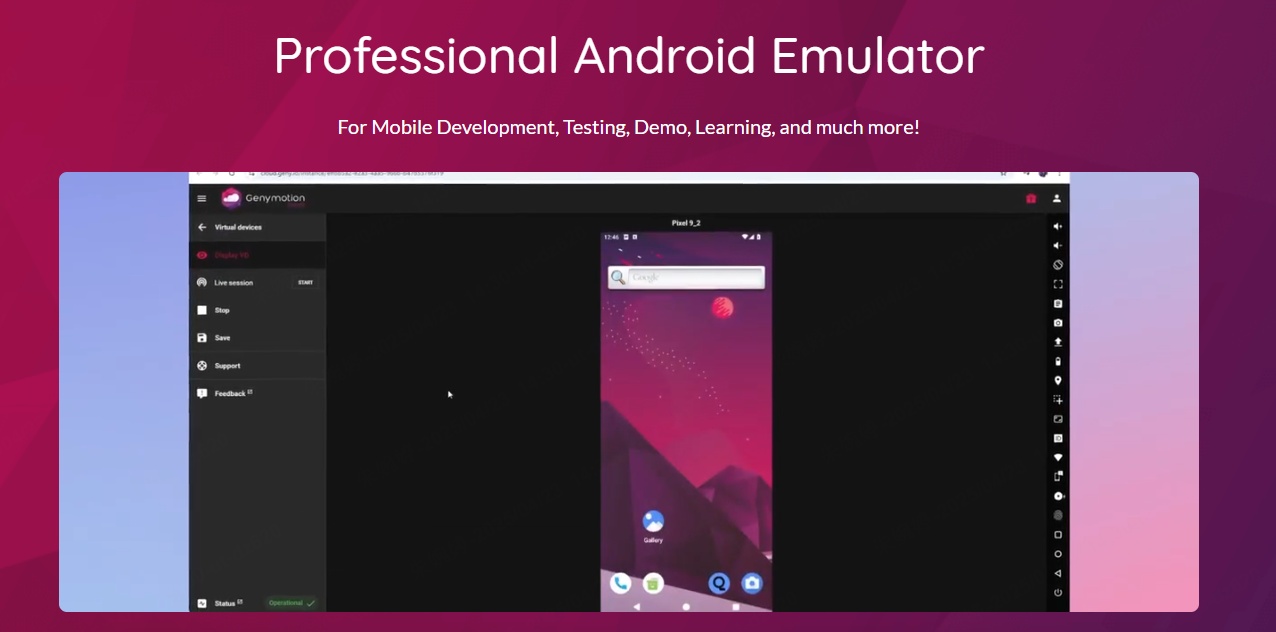 genymotion light android emulator