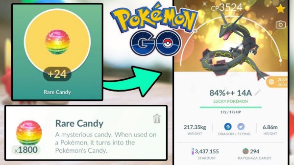what does rare candy do in pokemon go