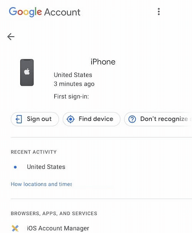 google account manager for ios