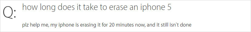 erase issue
