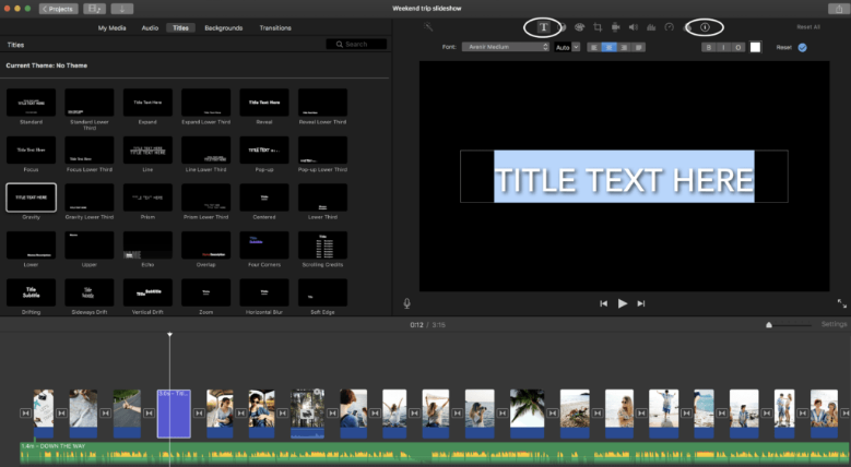 select text format and write text for image