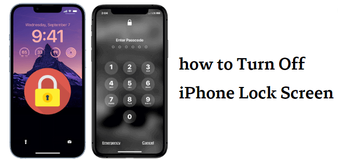 how to turn off lock screen iphone