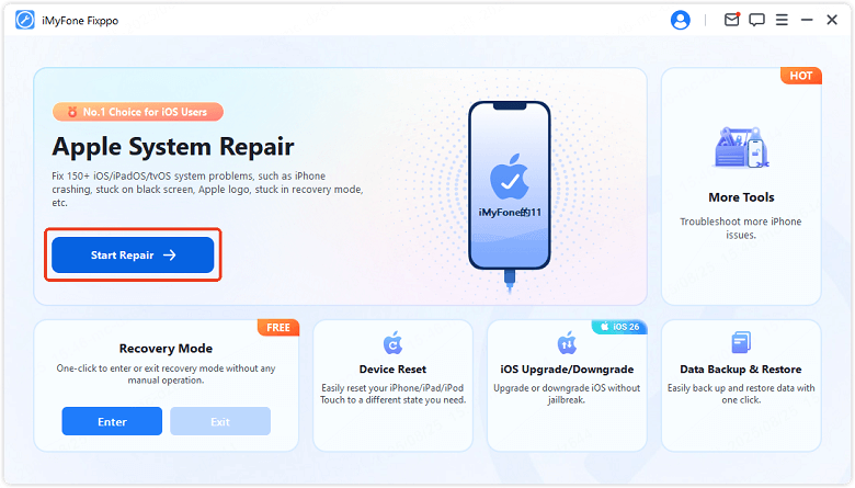 imyfone fixppo full interface