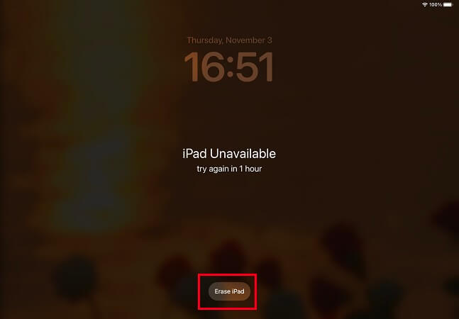 ipad unavailable erase ipad