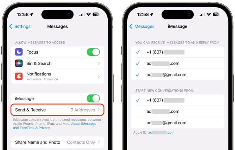 iphone send and receive imessages