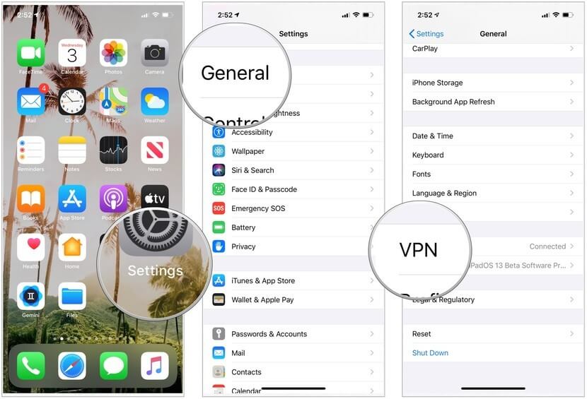 set iphone vpn