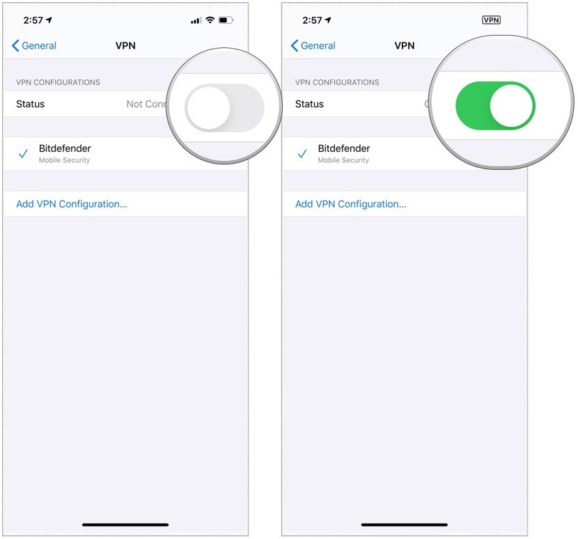 turn of iphone vpn