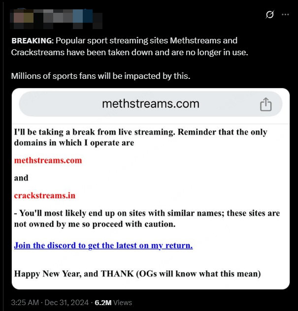 what happened to methstreams