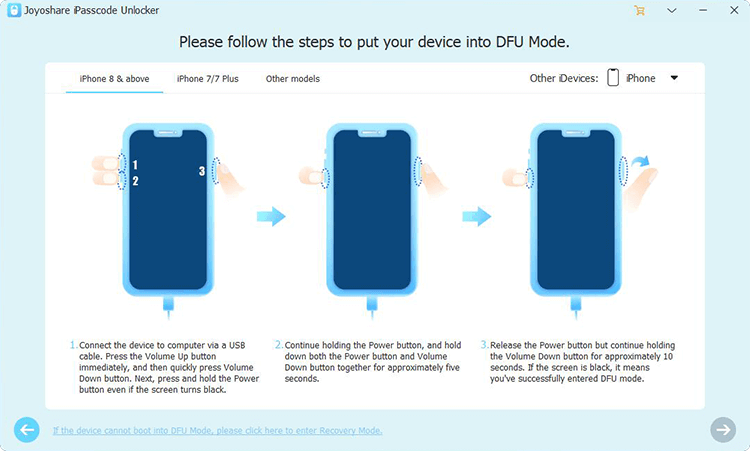 joyoshare dfu mode