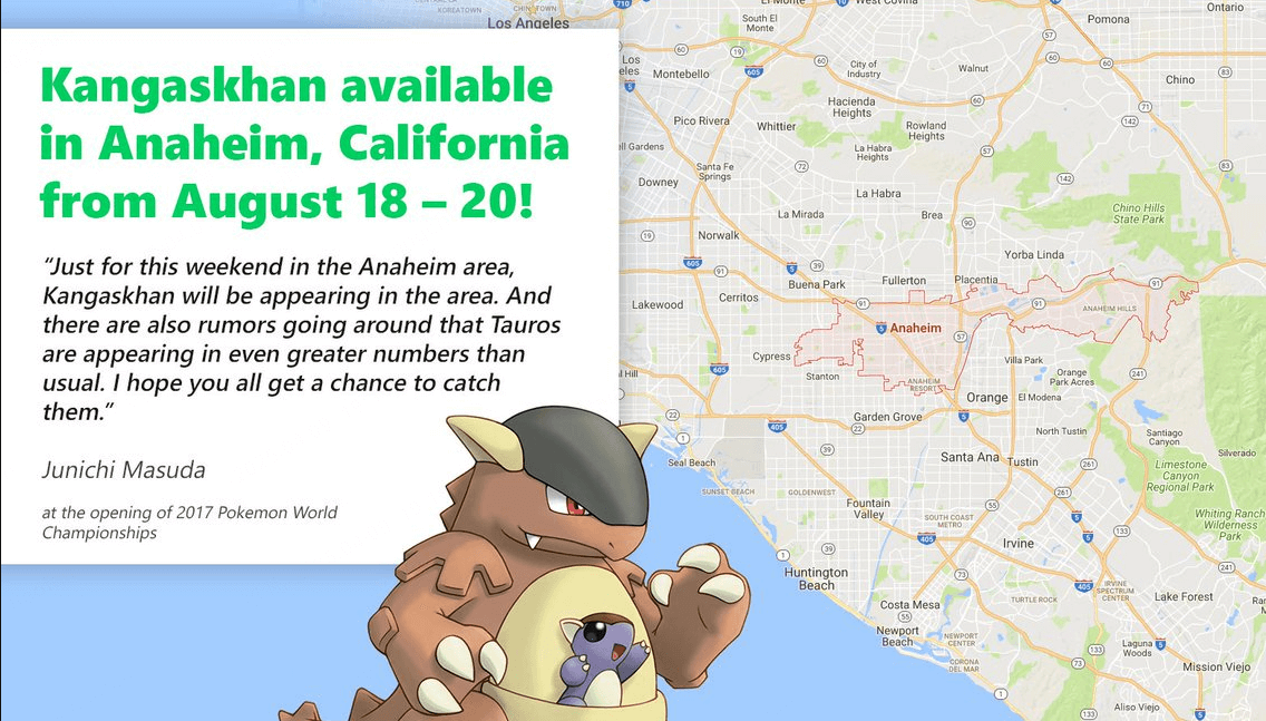 get kangaskhan in special events