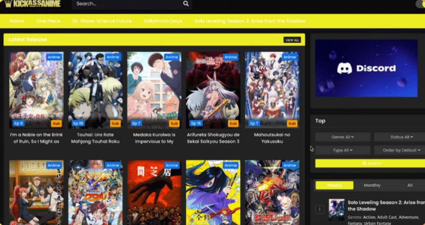 KickAssAnime - classic anime website