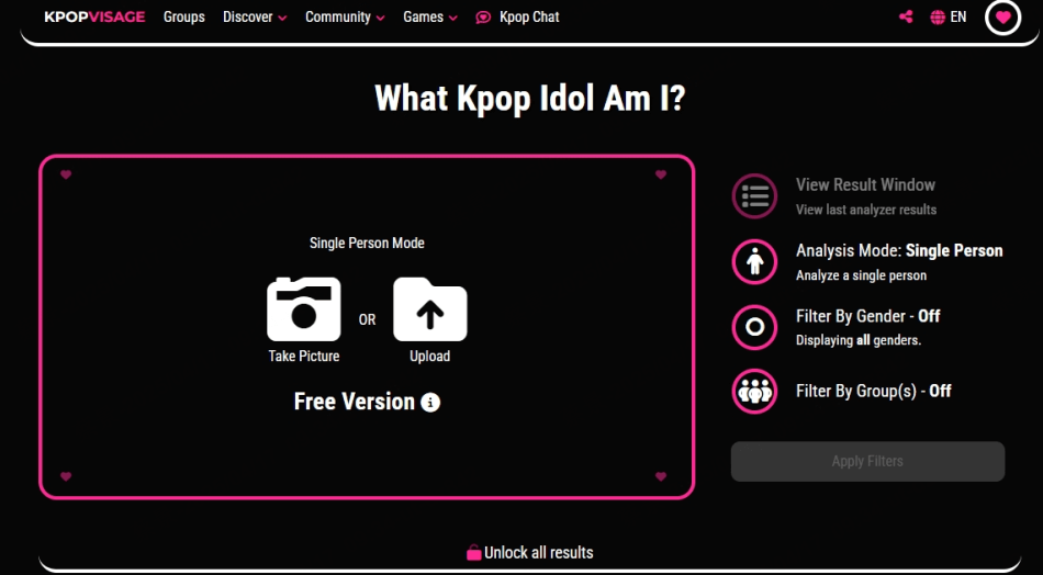 Kpopvisage - which kpop star look like test