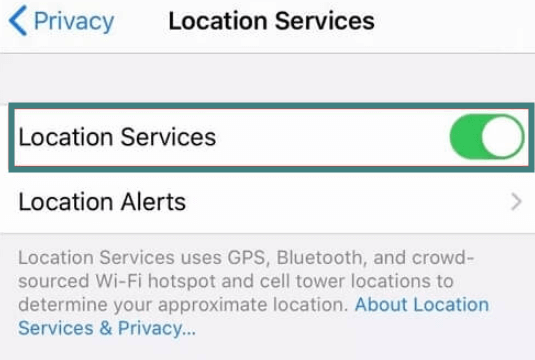 turn off location service