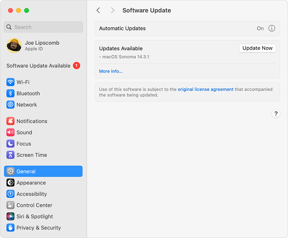 mac software update