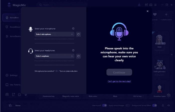 magicmic roblox voice changer interface