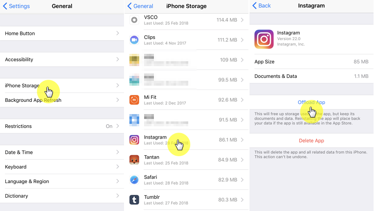 offload instagram