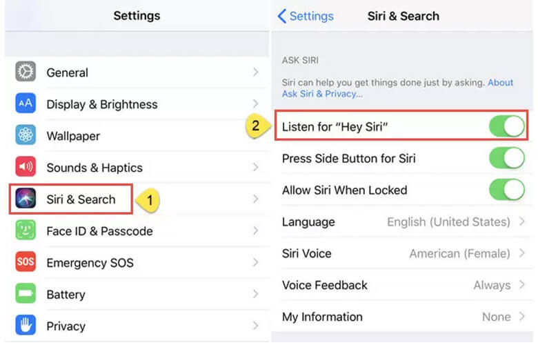 enable siri voice control