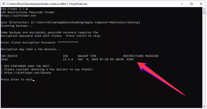 pinfinder free screen time passcode remover