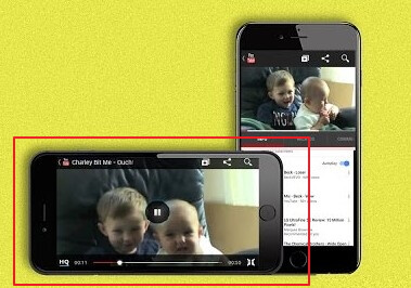 play the video in landscape mode on YouTube