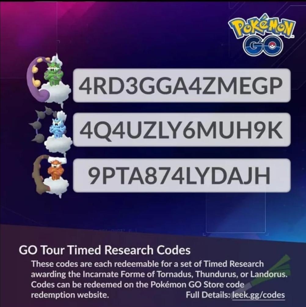 pokemon go promo codes for legendary pokemon