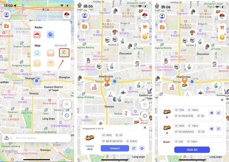 nyc pokemon map anyto app search