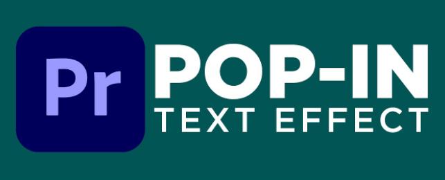 premiere text pop up effect