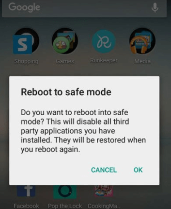 reboot to safe mode to fix how to remove app lock if forgot password