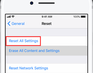 reset all settings to fix iphone keeps locking itself