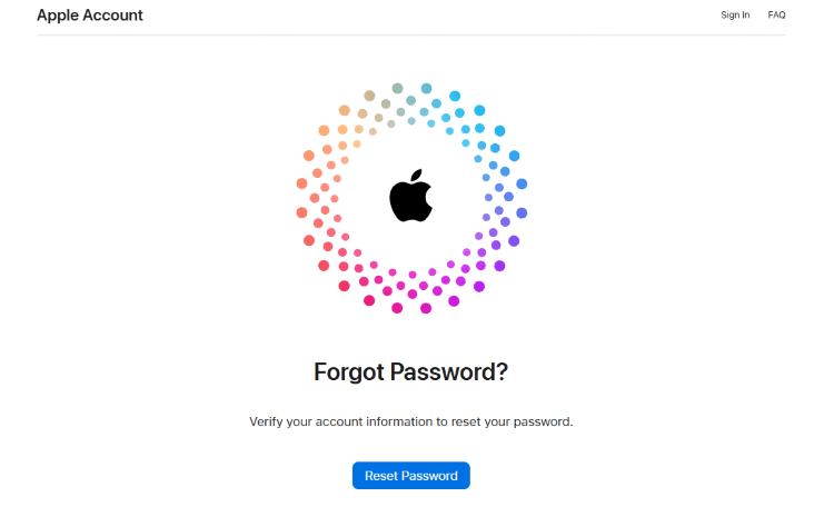reset apple id password on iforgot website