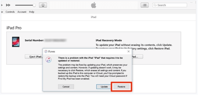 how to factory reset a ipad that is locked by recovery mode
