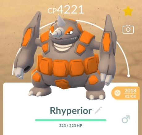 rhyperior with highest cp 4221