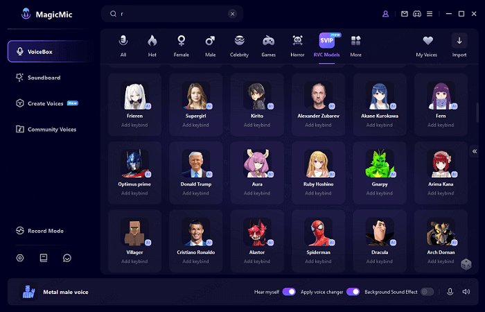 magicmic roblox voice changer interface