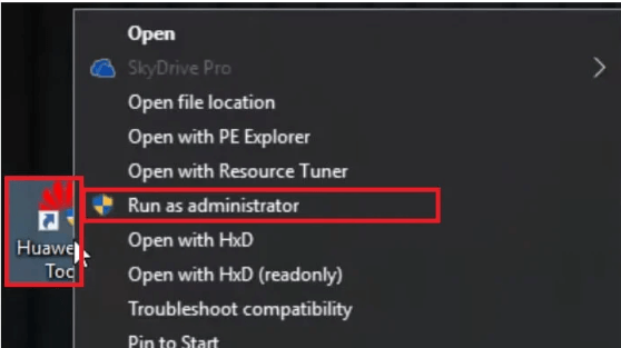run as an administrator