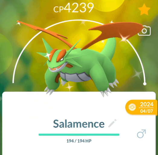 salamence with highest cp 4239