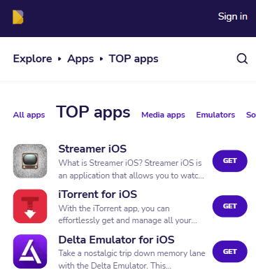 search for the app you need