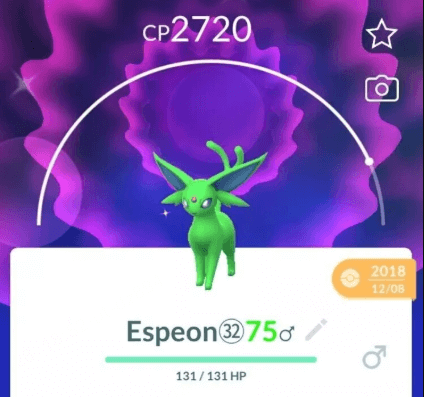 shiny espeon pokemon go with max cp 2720