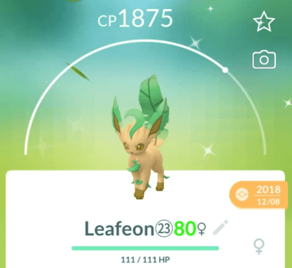 shiny leafeon pokemon go