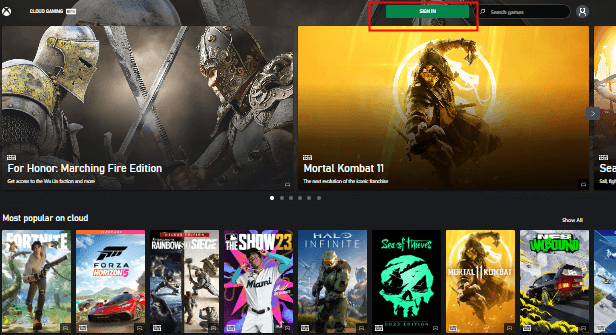 sign in xbox website