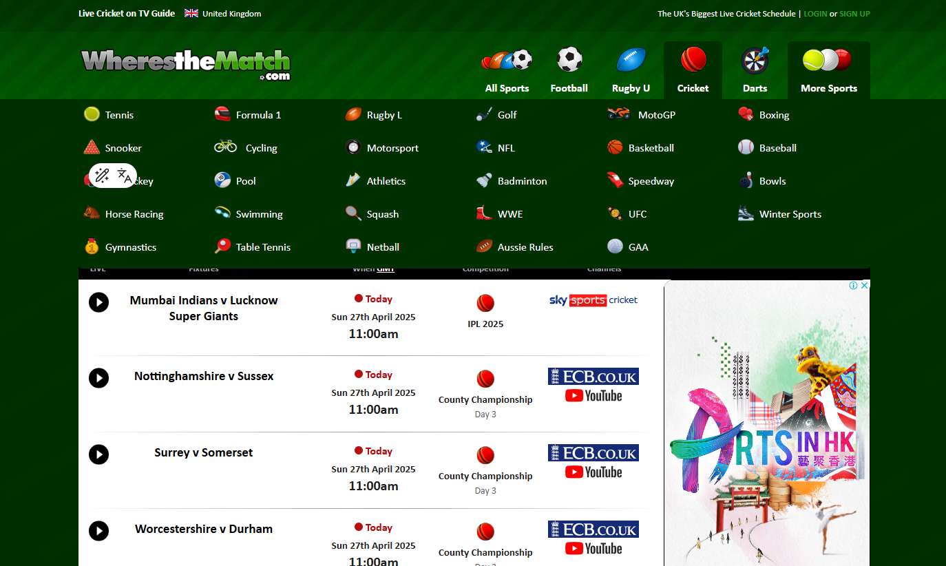 site like totalsportek wherethematch