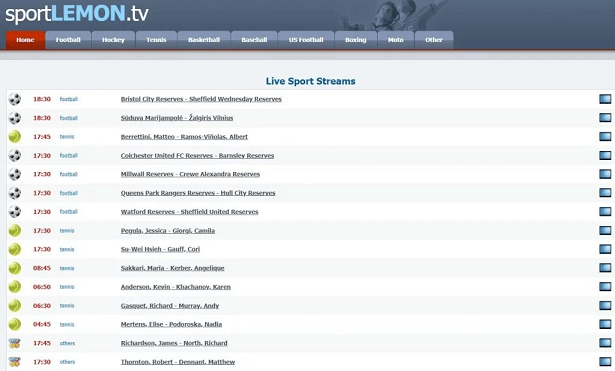 football streaming websites Sportlemon TV