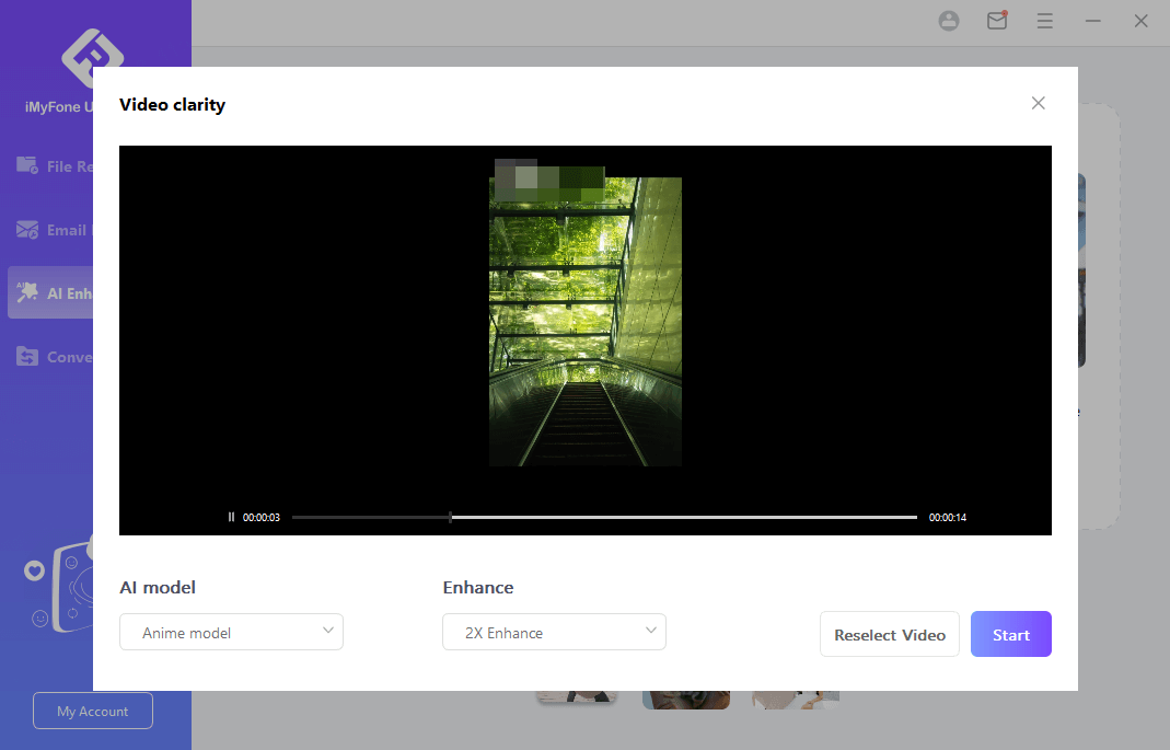 start to enhance videos
