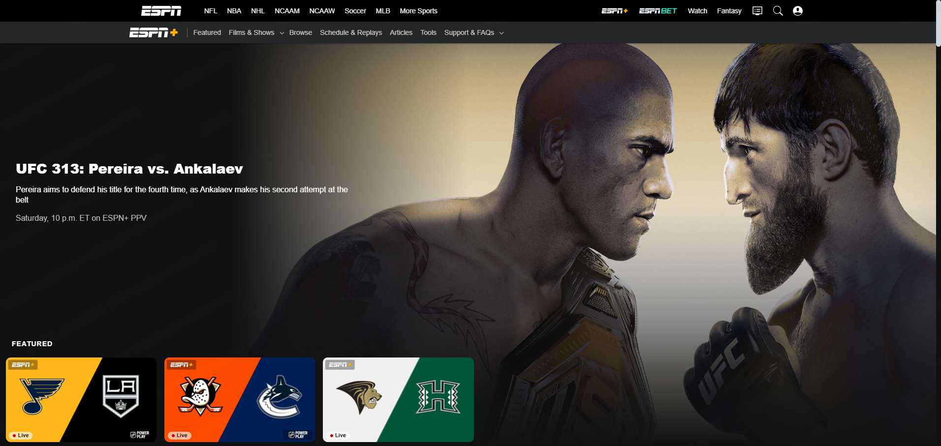 espn+ is an alternative site to CrackStreams